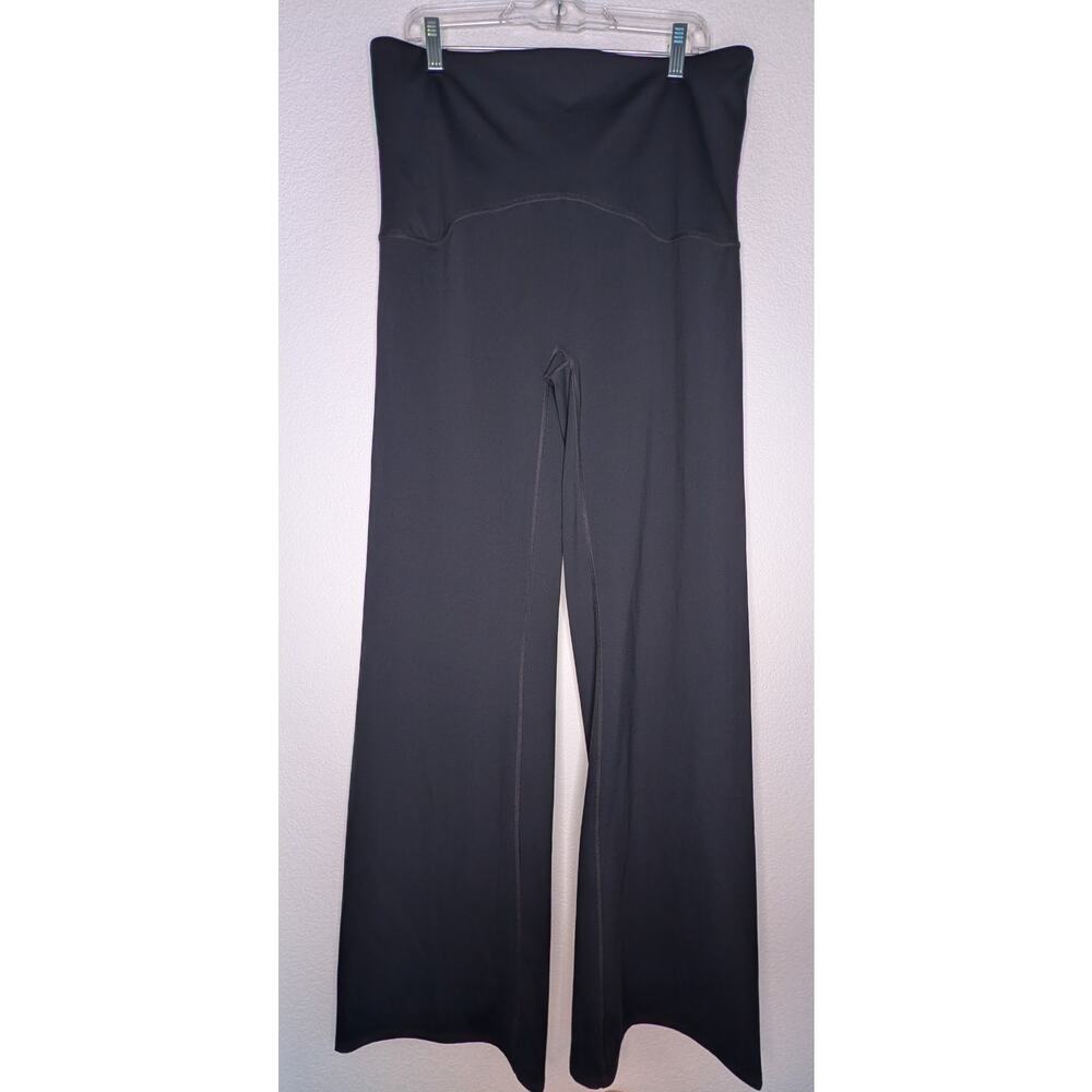 Spanx NWOT Booty Boost Wide Leg Black Pants 2XT Athleisure Sculpting Gym Yoga
